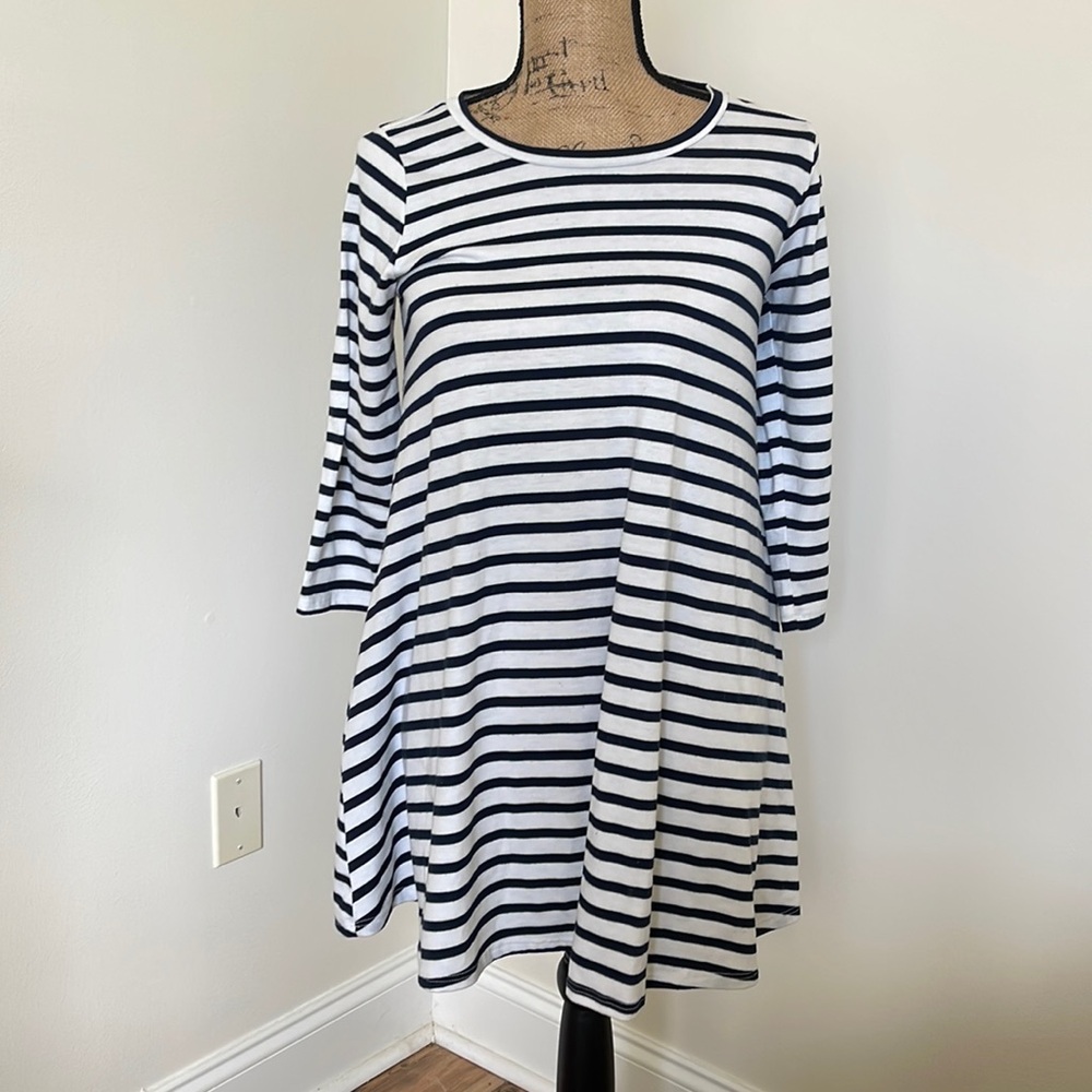 Newbury Kustom striped long sleeved  t shirt dress, size small